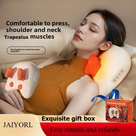 Rechargeable Shiatsu Electric Neck And Shoulder Massage Pillow - JAIYORL - Sleep Galleria