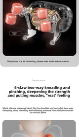 Rechargeable Shiatsu Electric Neck And Shoulder Massage Pillow - JAIYORL - Sleep Galleria