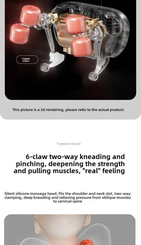 Rechargeable Shiatsu Electric Neck And Shoulder Massage Pillow - JAIYORL - Sleep Galleria