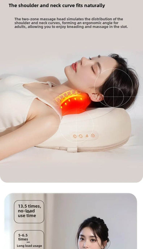 Rechargeable Shiatsu Electric Neck And Shoulder Massage Pillow - JAIYORL - Sleep Galleria