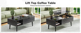 Adjustable Lift Top Living Room Coffee Table With Storage - Sleep Galleria