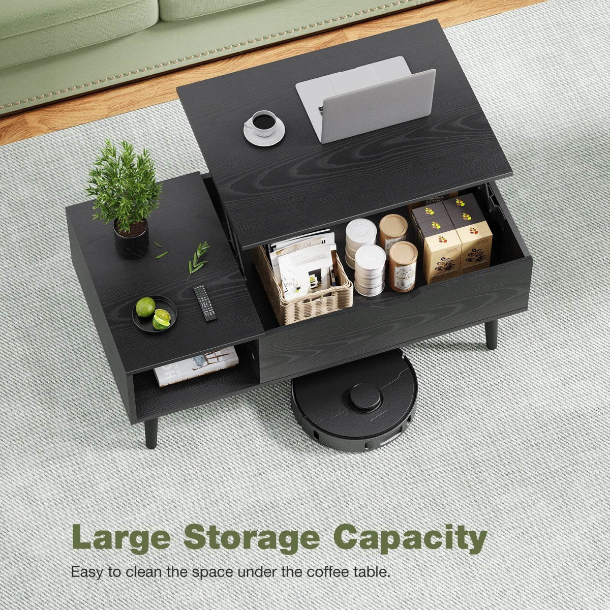 Adjustable Lift Top Living Room Coffee Table With Storage - Sleep Galleria