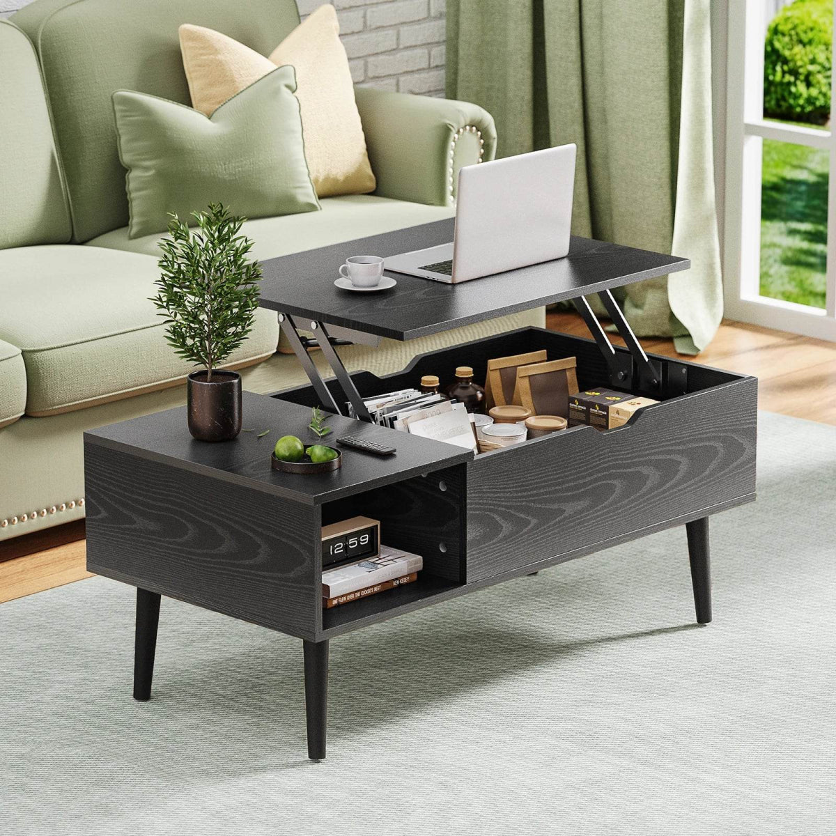 Adjustable Lift Top Living Room Coffee Table With Storage - Sleep Galleria