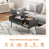 Adjustable Lift Top Living Room Coffee Table With Storage - Sleep Galleria