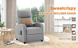 Fabric Upholstered Adjustable Massage Recliner Chair - Sleep Galleria