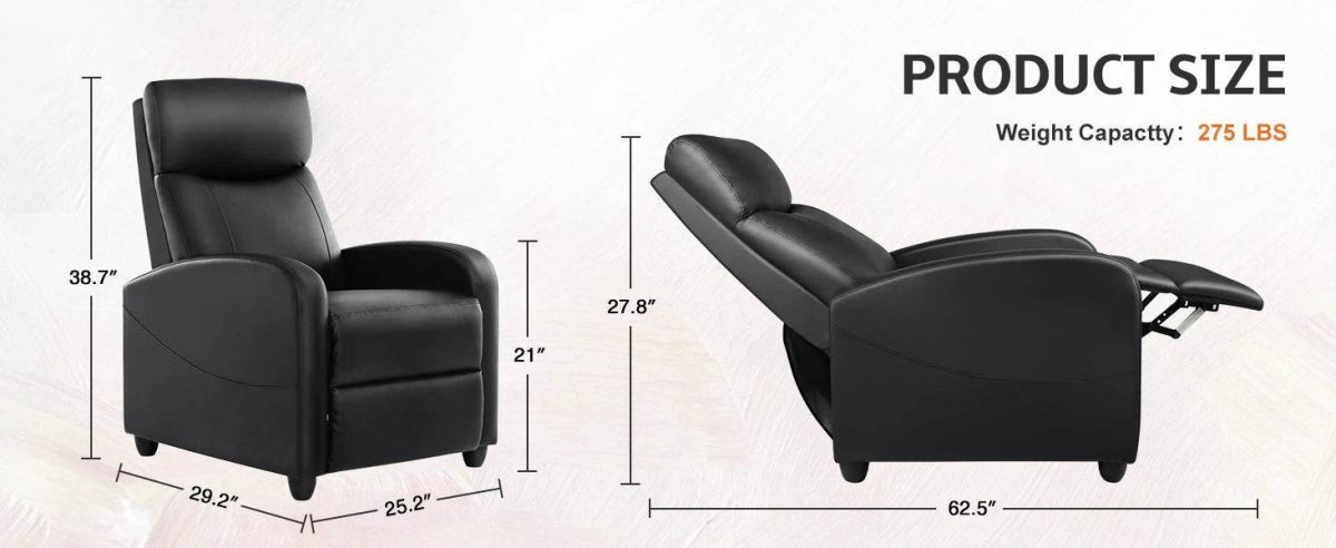 Fabric Upholstered Adjustable Massage Recliner Chair - Sleep Galleria