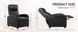 Fabric Upholstered Adjustable Massage Recliner Chair - Sleep Galleria