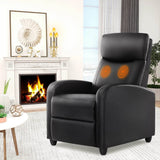 Fabric Upholstered Adjustable Massage Recliner Chair - Sleep Galleria