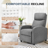 Fabric Upholstered Adjustable Massage Recliner Chair - Sleep Galleria
