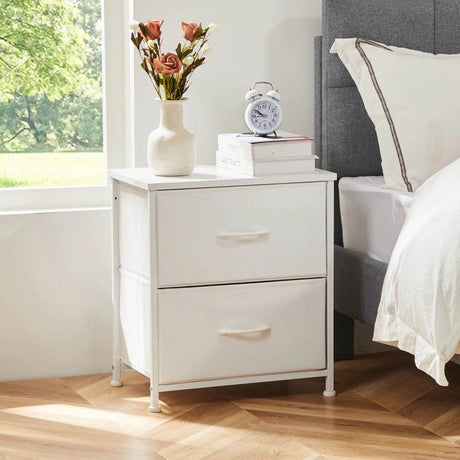 Minimalist Modern Multipurpose Nightstand With Fabric Drawers - Sleep Galleria