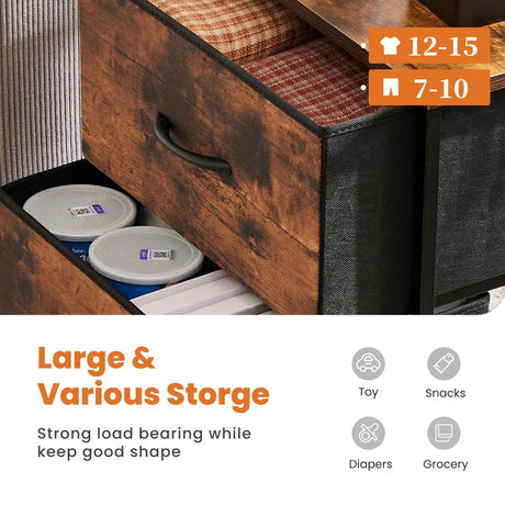 Minimalist Modern Multipurpose Nightstand With Fabric Drawers - Sleep Galleria