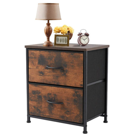 Minimalist Modern Multipurpose Nightstand With Fabric Drawers - Sleep Galleria