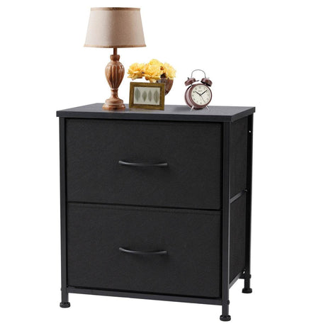 Minimalist Modern Multipurpose Nightstand With Fabric Drawers - Sleep Galleria