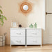 Minimalist Modern Multipurpose Nightstand With Fabric Drawers - Sleep Galleria