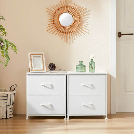 Minimalist Modern Multipurpose Nightstand With Fabric Drawers - Sleep Galleria