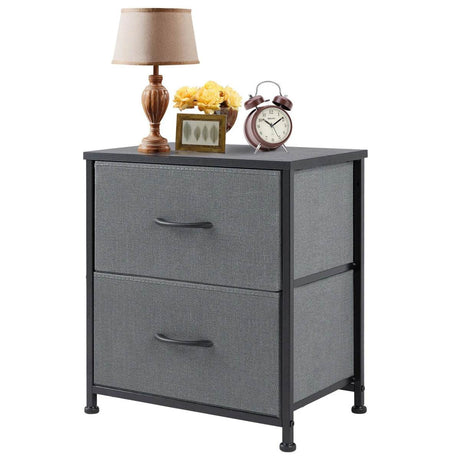 Minimalist Modern Multipurpose Nightstand With Fabric Drawers - Sleep Galleria