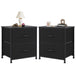 Minimalist Modern Multipurpose Nightstand With Fabric Drawers - Sleep Galleria