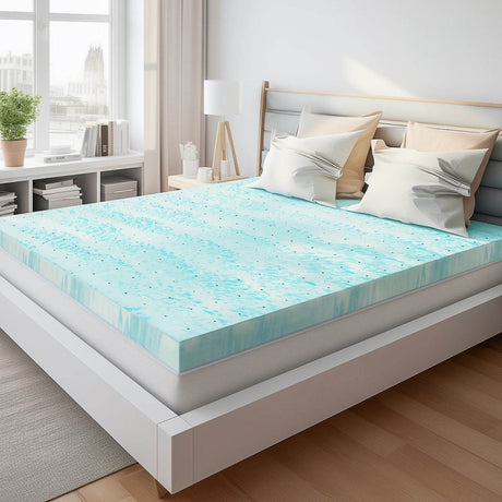 Soft Cooling Gel-Infused Memory Foam Mattress Topper - Sleep Galleria