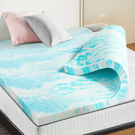 Soft Cooling Gel-Infused Memory Foam Mattress Topper - Sleep Galleria