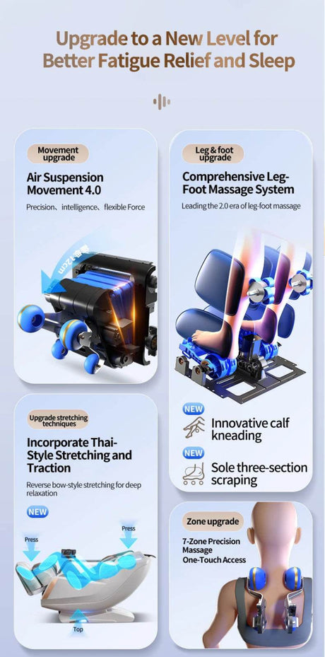4D Smart Full - Body Precision Control Massage Chair - JINKAIRUI - Sleep Galleria