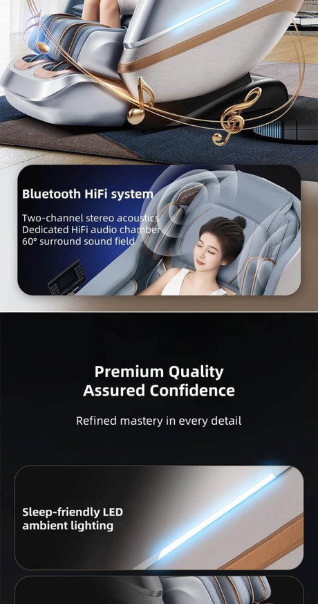 4D Zero Gravity Dual SL Track Full Body Massage Chair - JINKAIRUI - Sleep Galleria