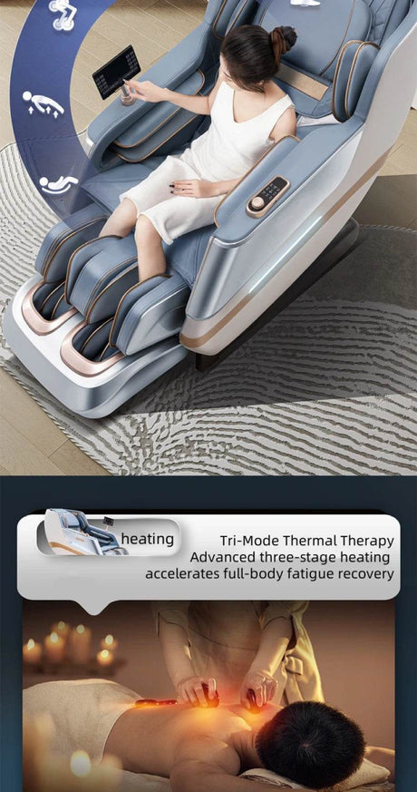 4D Zero Gravity Dual SL Track Full Body Massage Chair - JINKAIRUI - Sleep Galleria