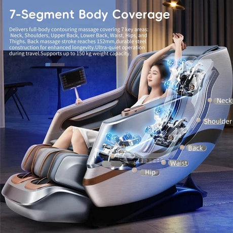 4D Zero Gravity Dual SL Track Full Body Massage Chair - JINKAIRUI - Sleep Galleria