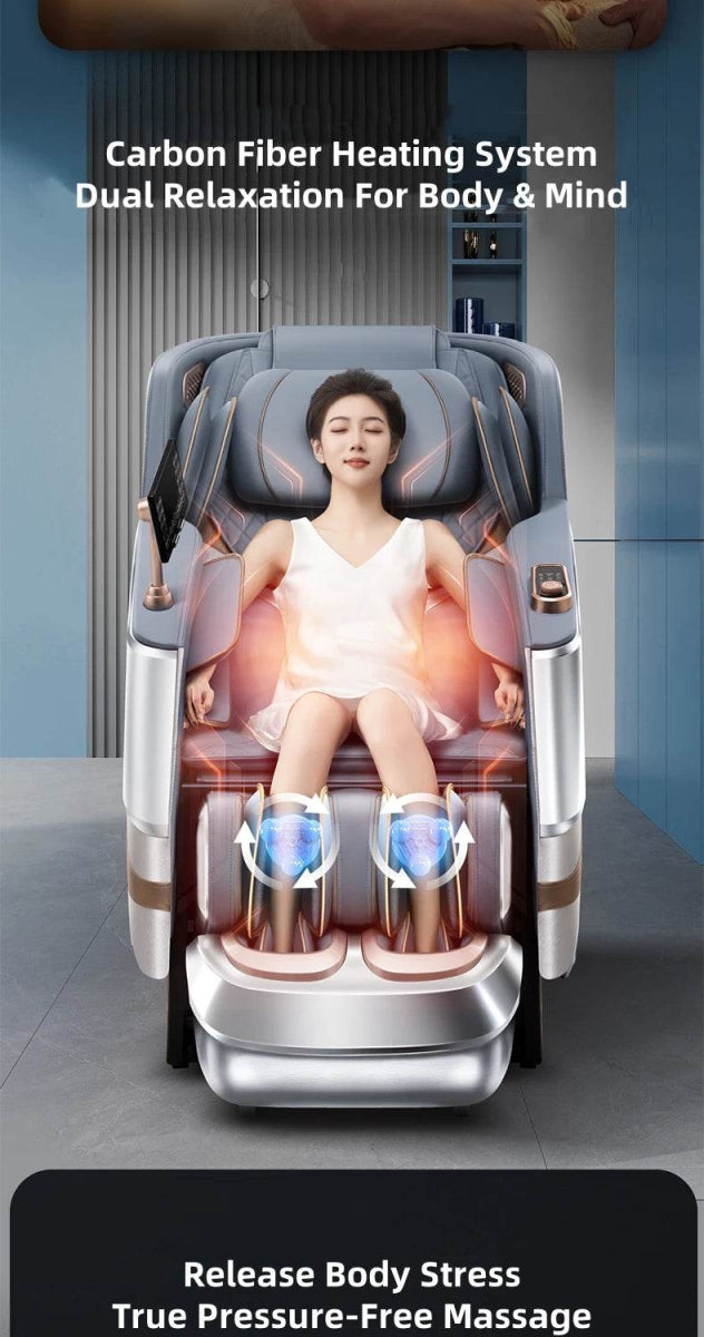 4D Zero Gravity Dual SL Track Full Body Massage Chair - JINKAIRUI - Sleep Galleria