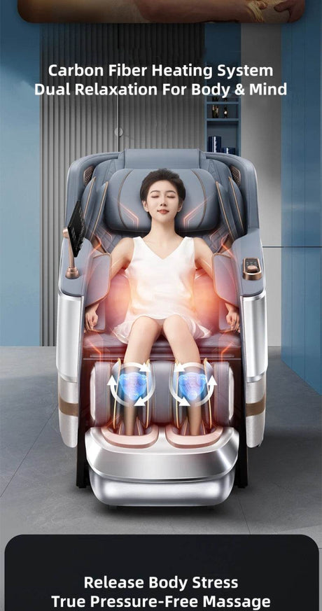 4D Zero Gravity Dual SL Track Full Body Massage Chair - JINKAIRUI - Sleep Galleria