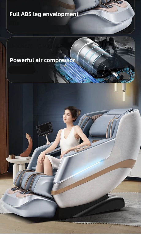 4D Zero Gravity Dual SL Track Full Body Massage Chair - JINKAIRUI - Sleep Galleria