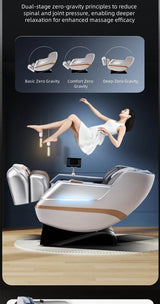 4D Zero Gravity Dual SL Track Full Body Massage Chair - JINKAIRUI - Sleep Galleria