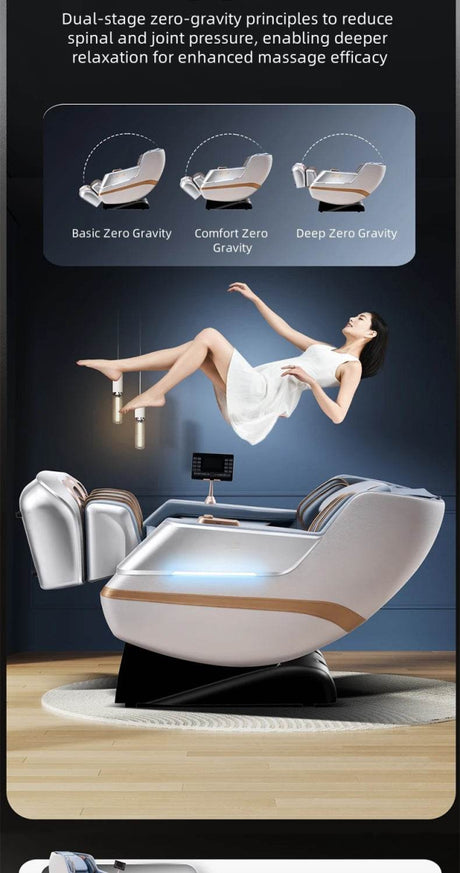 4D Zero Gravity Dual SL Track Full Body Massage Chair - JINKAIRUI - Sleep Galleria