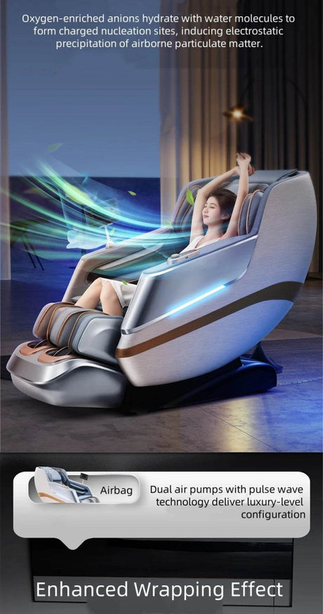 4D Zero Gravity Dual SL Track Full Body Massage Chair - JINKAIRUI - Sleep Galleria