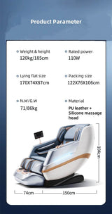 4D Zero Gravity Dual SL Track Full Body Massage Chair - JINKAIRUI - Sleep Galleria
