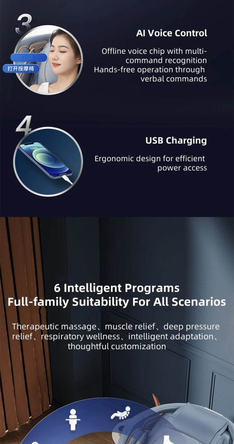 4D Zero Gravity Dual SL Track Full Body Massage Chair - JINKAIRUI - Sleep Galleria
