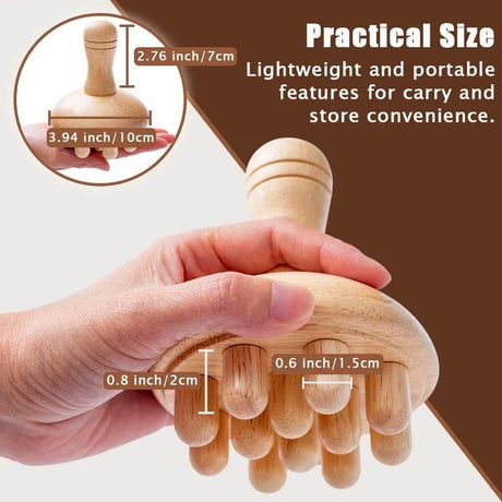 Wooden Mushroom Shape Wood Therapy Massage Tool - JOMMJO - Sleep Galleria