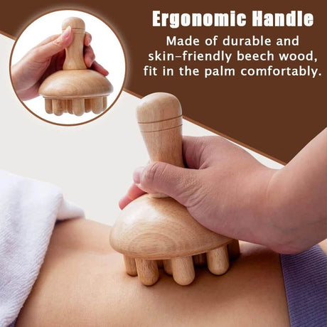 Wooden Mushroom Shape Wood Therapy Massage Tool - JOMMJO - Sleep Galleria