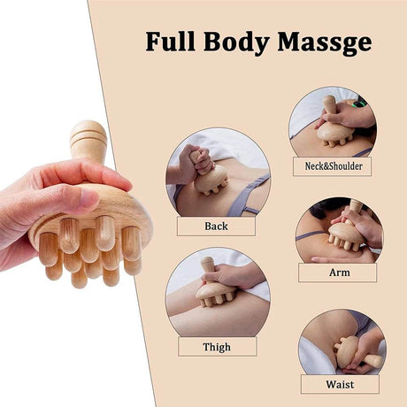 Wooden Mushroom Shape Wood Therapy Massage Tool - JOMMJO - Sleep Galleria