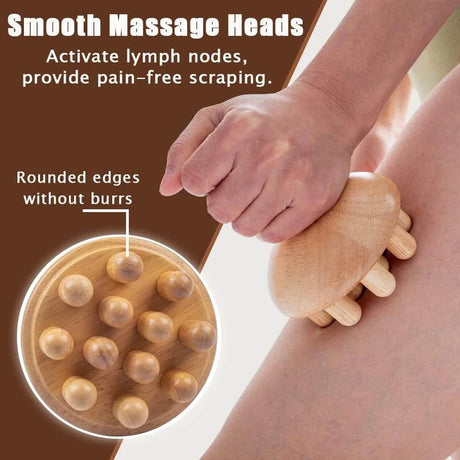 Wooden Mushroom Shape Wood Therapy Massage Tool - JOMMJO - Sleep Galleria