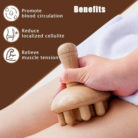 Wooden Mushroom Shape Wood Therapy Massage Tool - JOMMJO - Sleep Galleria