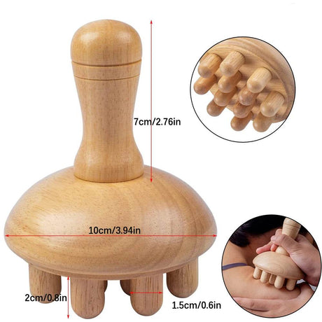 Wooden Mushroom Shape Wood Therapy Massage Tool - JOMMJO - Sleep Galleria