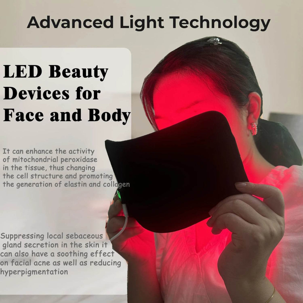 Red Infrared Light Therapy Pad with Dual Wavelengths - Junneeled - Sleep Galleria