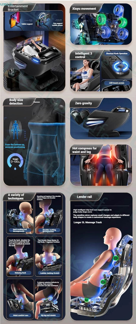 4D Jade Shiatsu Zero Gravity Massage Chair With Bluetooth - KEMPELEN - Sleep Galleria