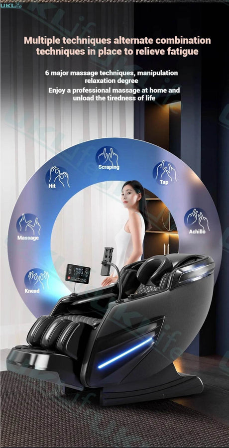 4D Jade Shiatsu Zero Gravity Massage Chair With Bluetooth - KEMPELEN - Sleep Galleria
