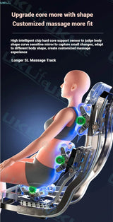 4D Jade Shiatsu Zero Gravity Massage Chair With Bluetooth - KEMPELEN - Sleep Galleria