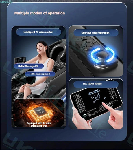 4D Jade Shiatsu Zero Gravity Massage Chair With Bluetooth - KEMPELEN - Sleep Galleria