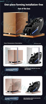 4D Jade Shiatsu Zero Gravity Massage Chair With Bluetooth - KEMPELEN - Sleep Galleria