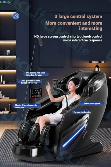 4D Jade Shiatsu Zero Gravity Massage Chair With Bluetooth - KEMPELEN - Sleep Galleria