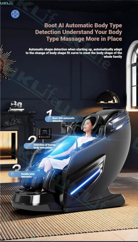 4D Jade Shiatsu Zero Gravity Massage Chair With Bluetooth - KEMPELEN - Sleep Galleria