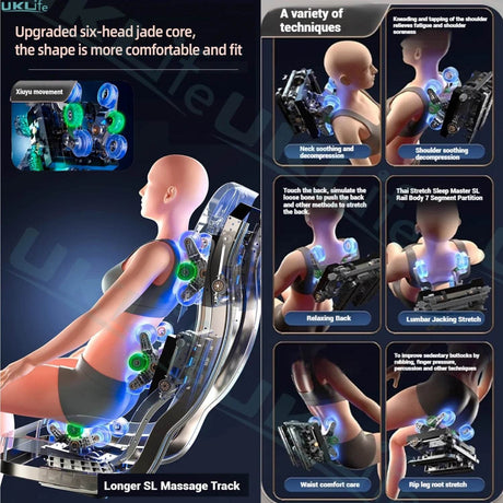 4D Jade Shiatsu Zero Gravity Massage Chair With Bluetooth - KEMPELEN - Sleep Galleria